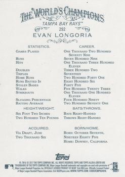 2017 Topps Allen & Ginter X #292 Evan Longoria Back
