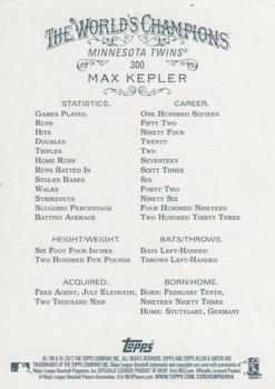 2017 Topps Allen & Ginter X #300 Max Kepler Back