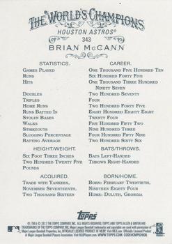 2017 Topps Allen & Ginter X #343 Brian McCann Back