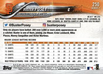 2018 Topps #250 Buster Posey Back