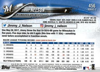 2018 Topps #456 Jimmy Nelson Back