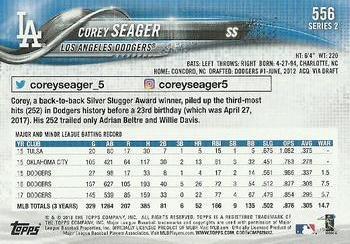 2018 Topps #556 Corey Seager Back