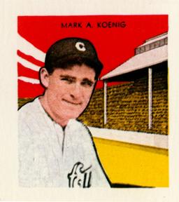 1977 Dover Publications Classic Baseball Cards Reprints #NNO Mark Koenig Front
