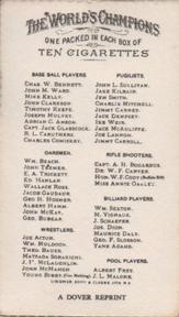 1977 Dover Publications Classic Baseball Cards Reprints #NNO John Ward Back