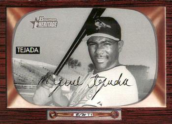 2004 Bowman Heritage - Black and White #127 Miguel Tejada Front