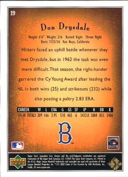 2002 SP Legendary Cuts #19 Don Drysdale Back