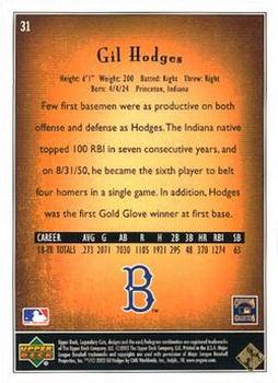 2002 SP Legendary Cuts #31 Gil Hodges Back