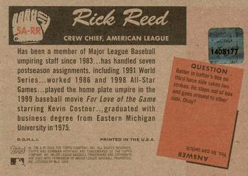 2004 Bowman Heritage - Signs of Authority #SA-RR Rick Reed Back