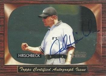 2004 Bowman Heritage - Signs of Authority #SA-JH John Hirschbeck Front