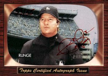 2004 Bowman Heritage - Signs of Authority Red #SA-BR Brian Runge Front