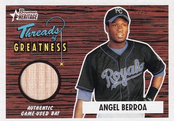 2004 Bowman Heritage - Threads of Greatness #TG-AMB Angel Berroa Front