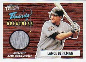 2004 Bowman Heritage - Threads of Greatness #TG-LB2 Lance Berkman Front