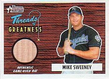 2004 Bowman Heritage - Threads of Greatness #TG-MS Mike Sweeney Front