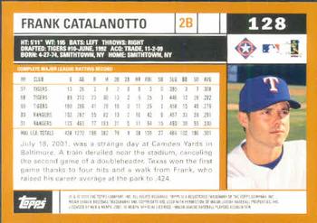 2002 Topps #128 Frank Catalanotto Back