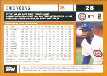 2002 Topps #28 Eric Young Back