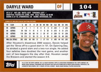 2002 Topps #104 Daryle Ward Back