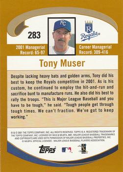 2002 Topps #283 Tony Muser Back