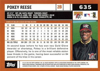 2002 Topps #635 Pokey Reese Back