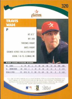 2002 Topps #320 Travis Wade Back