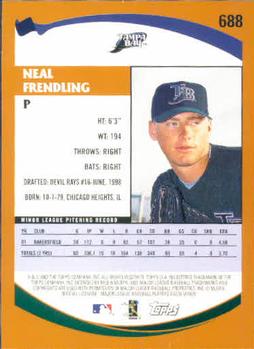 2002 Topps #688 Neal Frendling Back