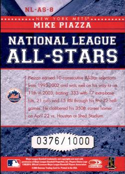 2004 Donruss - All-Stars National League #NL-AS-8 Mike Piazza Back