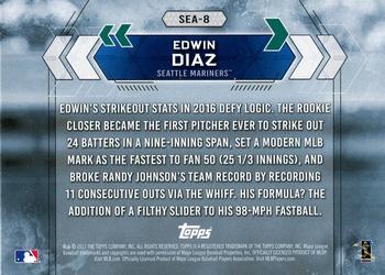 2017 Topps National Baseball Card Day - Seattle Mariners #SEA-8 Edwin Diaz Back