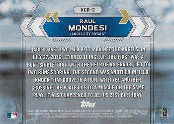 2017 Topps National Baseball Card Day - Kansas City Royals #KCR-2 Raul Mondesi Back