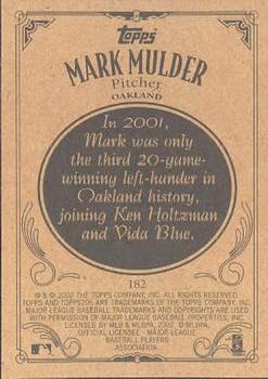 2002 Topps 206 #182 Mark Mulder Back