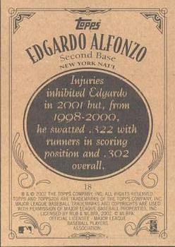 2002 Topps 206 #18 Edgardo Alfonzo Back