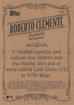 2002 Topps 206 #438 Roberto Clemente Back
