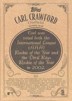 2002 Topps 206 #363 Carl Crawford Back