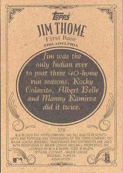 2002 Topps 206 #379 Jim Thome Back