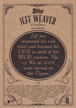 2002 Topps 206 #55 Jeff Weaver Back