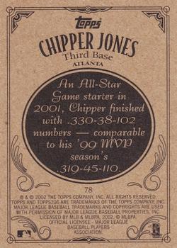 2002 Topps 206 #78 Chipper Jones Back