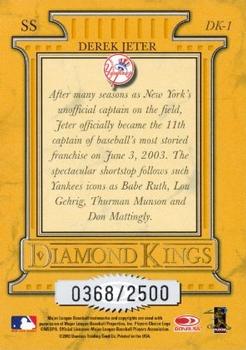 2004 Donruss - Diamond Kings #DK-1 Derek Jeter Back