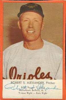 1955 EssKay Hot Dogs Baltimore Orioles #NNO Robert S. Alexander Front