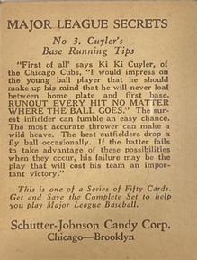 1935 Schutter-Johnson R332 #3 Kiki Cuyler Back