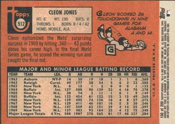 2002 Topps Archives #150 Cleon Jones Back