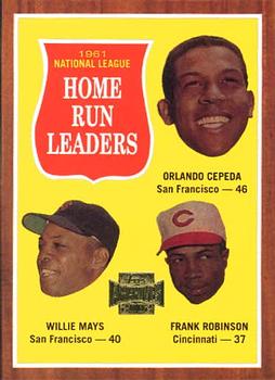 2002 Topps Archives #192 1962 NL Home Run Leaders (Orlando Cepeda / Willie Mays / Frank Robinson) Front