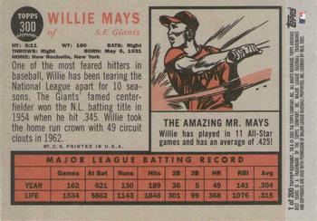 2002 Topps Archives #1 Willie Mays Back