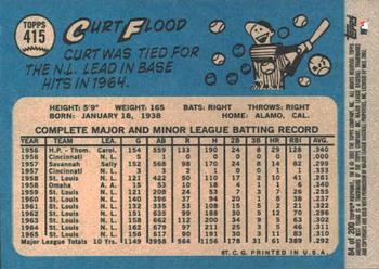 2002 Topps Archives #84 Curt Flood Back