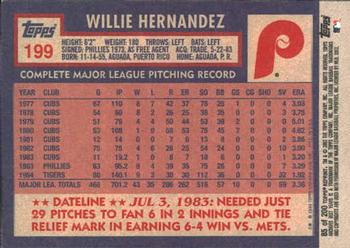 2002 Topps Archives #85 Willie Hernandez Back
