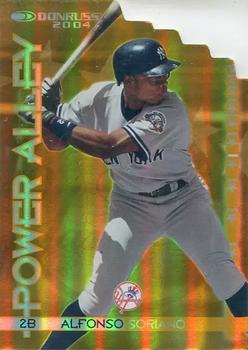 2004 Donruss - Power Alley Yellow Die Cut #PA7 Alfonso Soriano Front