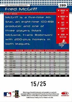 2004 Donruss - Press Proofs Gold #289 Fred McGriff Back