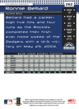 2004 Donruss - Press Proofs Red #262 Ronnie Belliard Back
