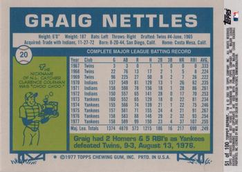2002 Topps Archives Reserve #51 Graig Nettles Back