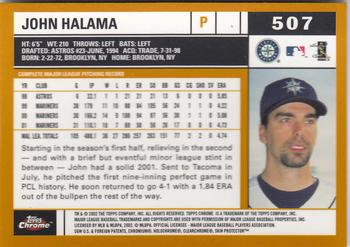 2002 Topps Chrome #507 John Halama Back