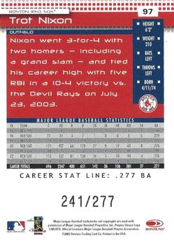2004 Donruss - Stat Line Career #97 Trot Nixon Back