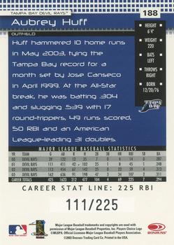 2004 Donruss - Stat Line Career #188 Aubrey Huff Back