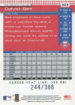 2004 Donruss - Stat Line Career #323 David Bell Back
